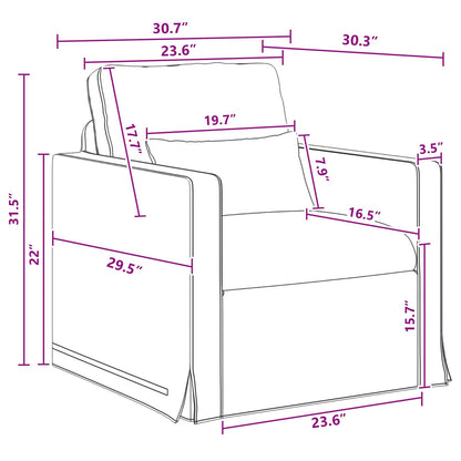 Sofa 2 pcs Dunkelgrau 198 x 78 x 80 cm Stoff