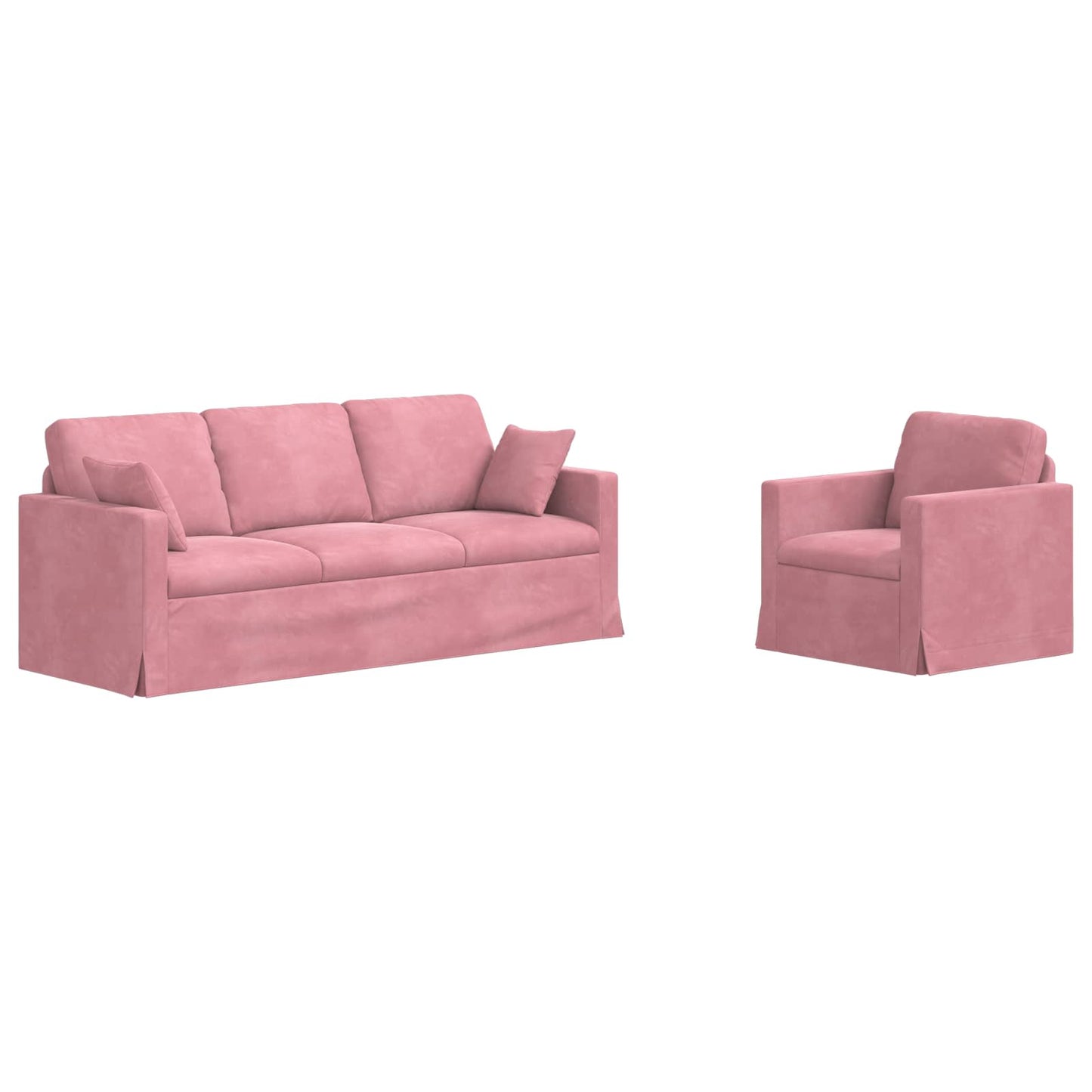 Sofa Set 2 pcs Rosa 198 x 78 x 80 cm Samt
