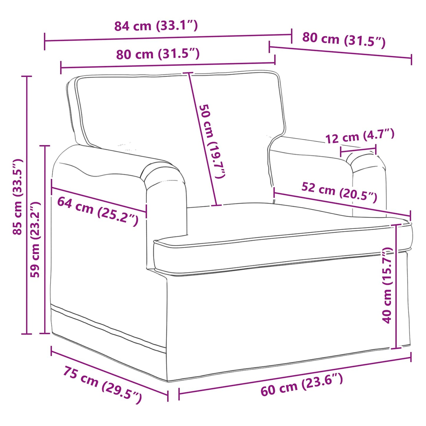 Sofa Set 2 pcs Creme 144 x 80 x 85 cm Stoff