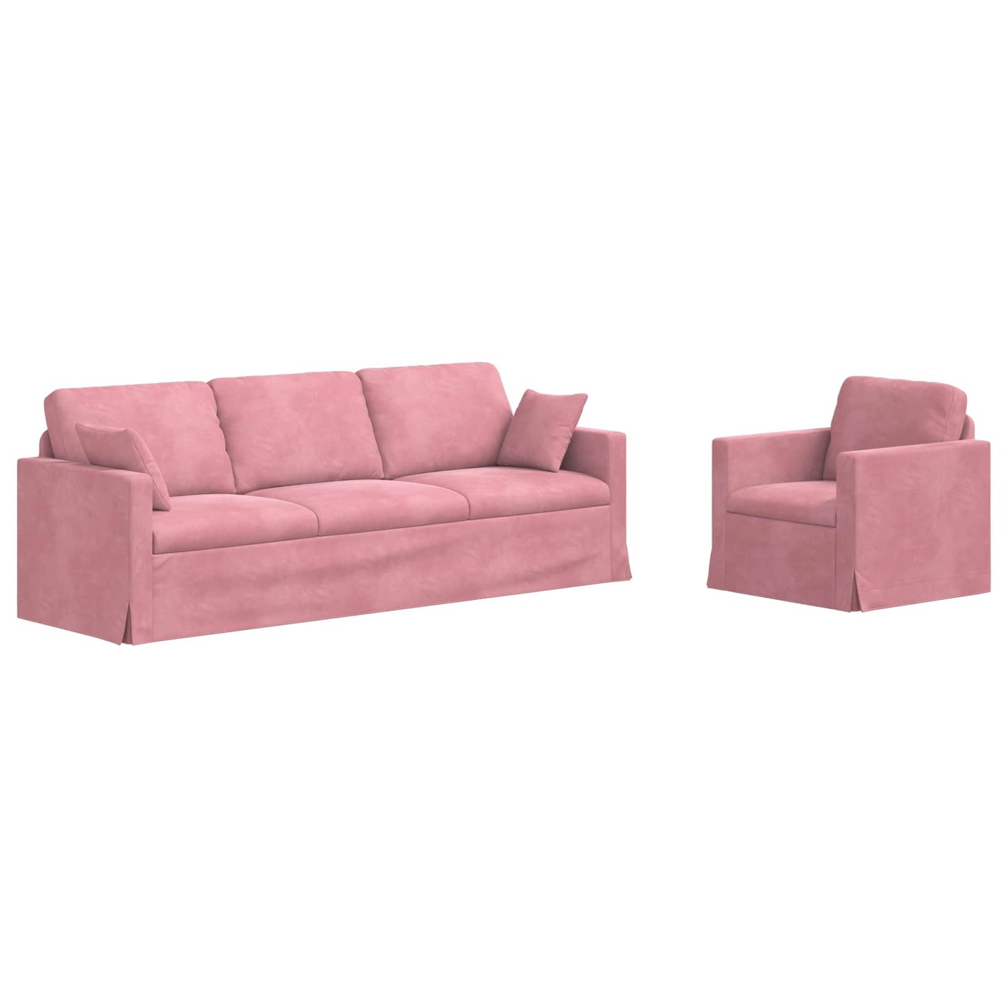 Sofa Set 2 pcs Rosa 228 x 78 x 80 cm Samt