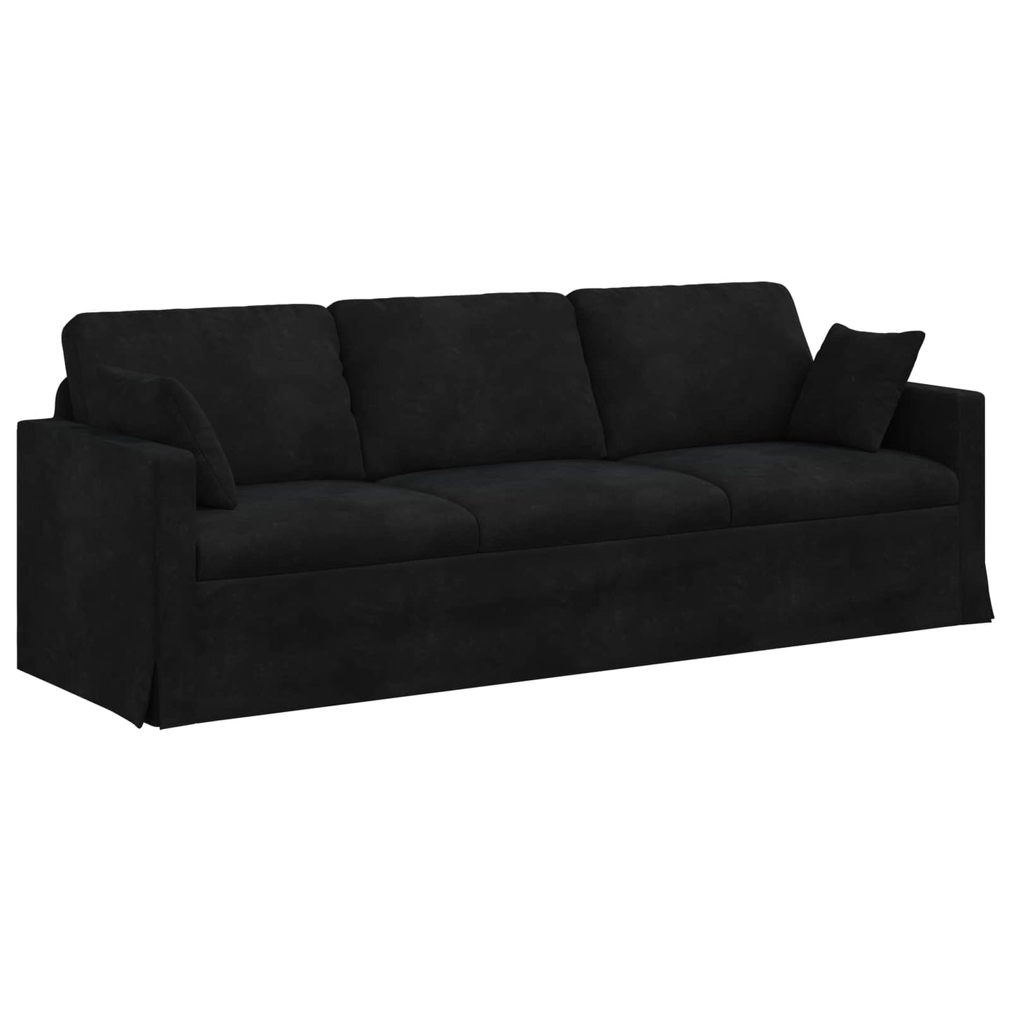 Sofa Set 2 pcs Schwarz 228 x 78 x 80 cm Samt
