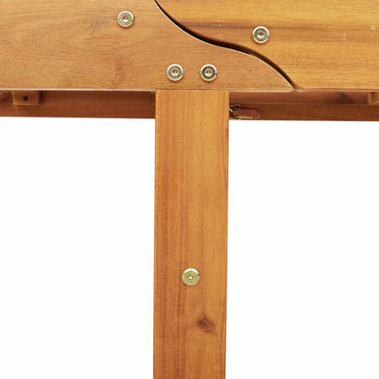 Sonnenliege mit Kissen Rot Massivholz Akazie