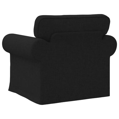 Sofa Schwarz 215 x 82 x 80 cm Stoff