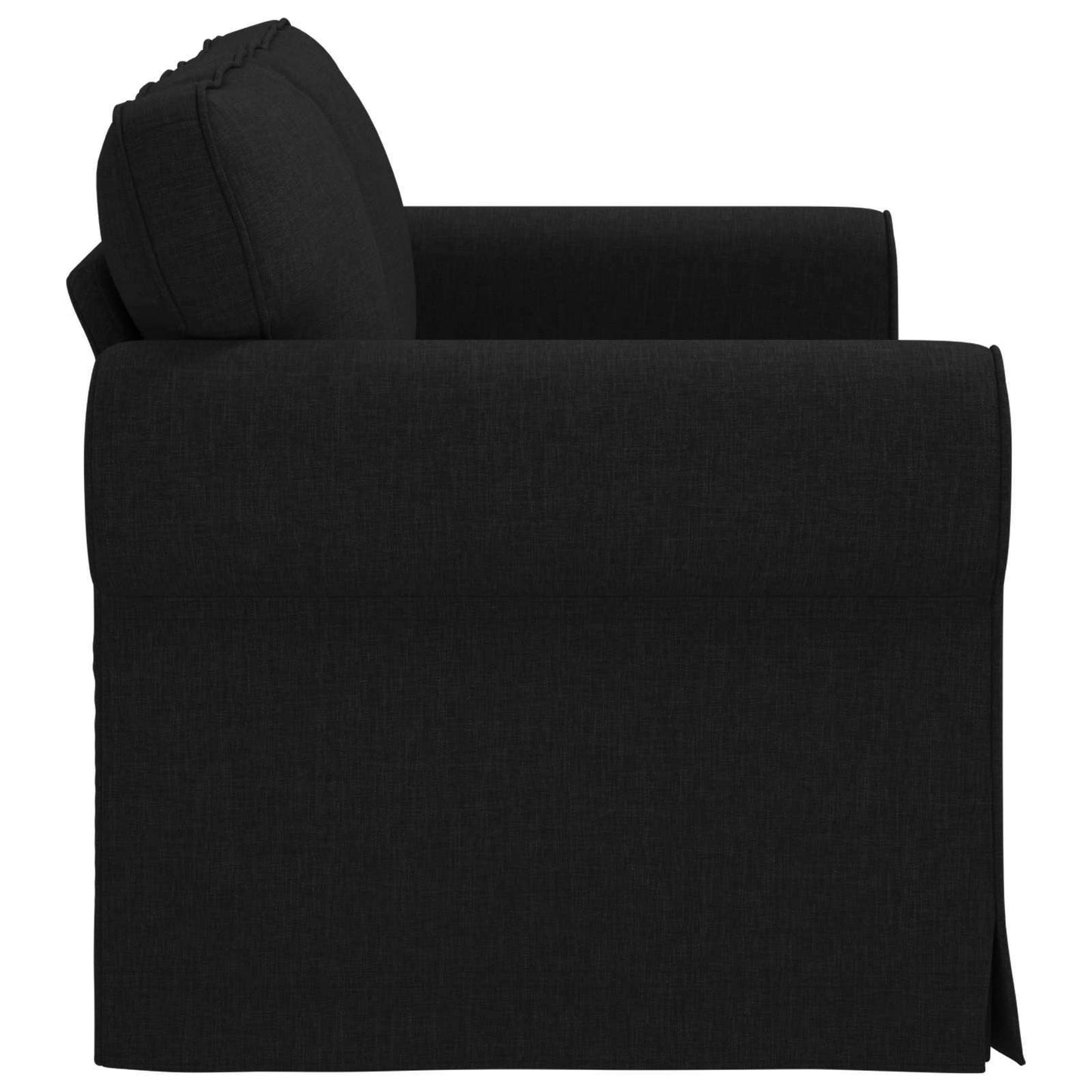 Sofa Schwarz 215 x 82 x 80 cm Stoff