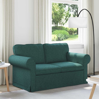 Sofa Dunkelgrün 215 x 82 x 80 cm Stoff