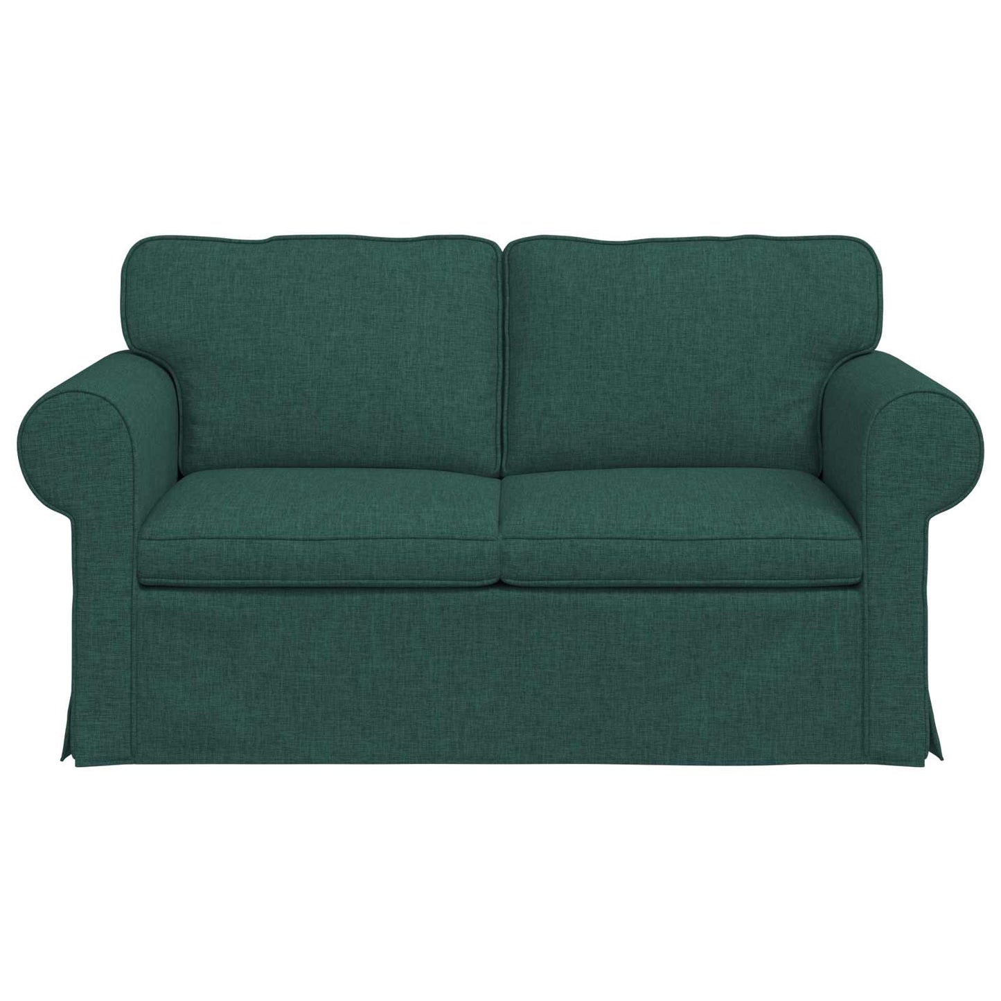 Sofa Dunkelgrün 215 x 82 x 80 cm Stoff