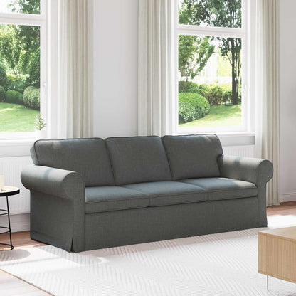 Sofa Dunkelgrau 215 x 82 x 80 cm Stoff