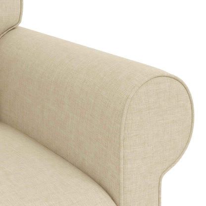 Sofa Creme 215 x 82 x 80 cm Stoff