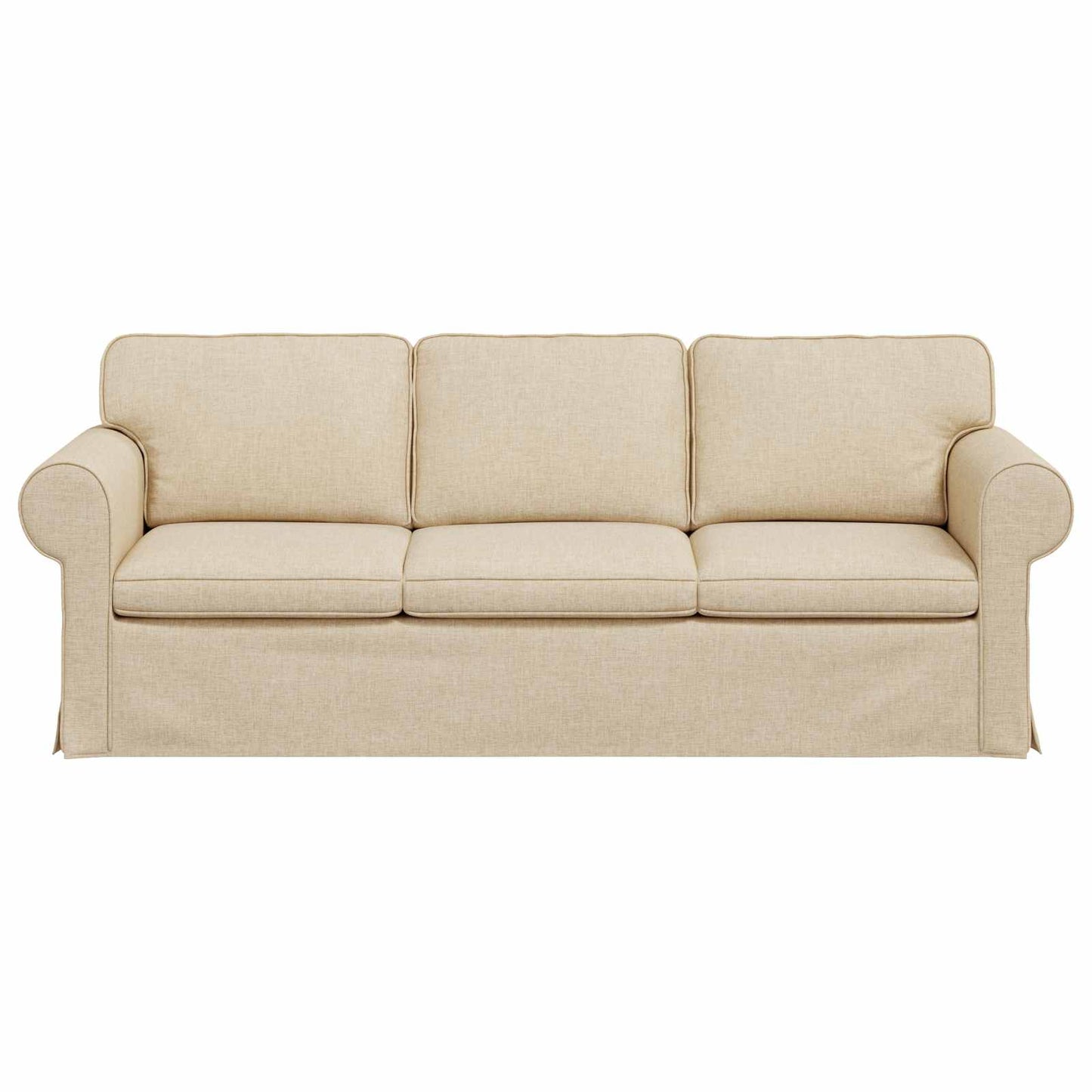 Sofa Creme 215 x 82 x 80 cm Stoff