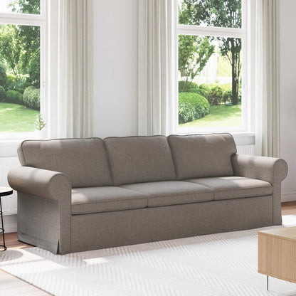 Sofa Taupe 215 x 82 x 80 cm Stoff