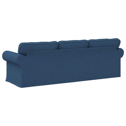 Sofa Blau 215 x 82 x 80 cm Stoff