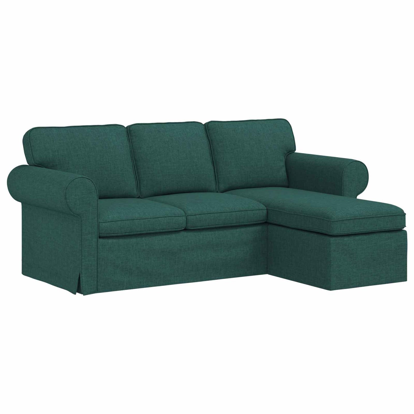 Sofa Dunkelgrün 215 x 138 x 80 cm Stoff