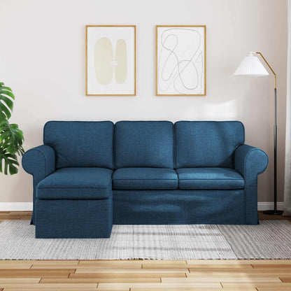 Sofa Blau 215 x 138 x 80 cm Stoff
