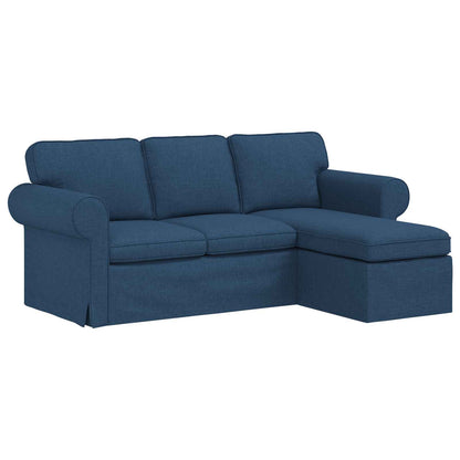 Sofa Blau 215 x 138 x 80 cm Stoff