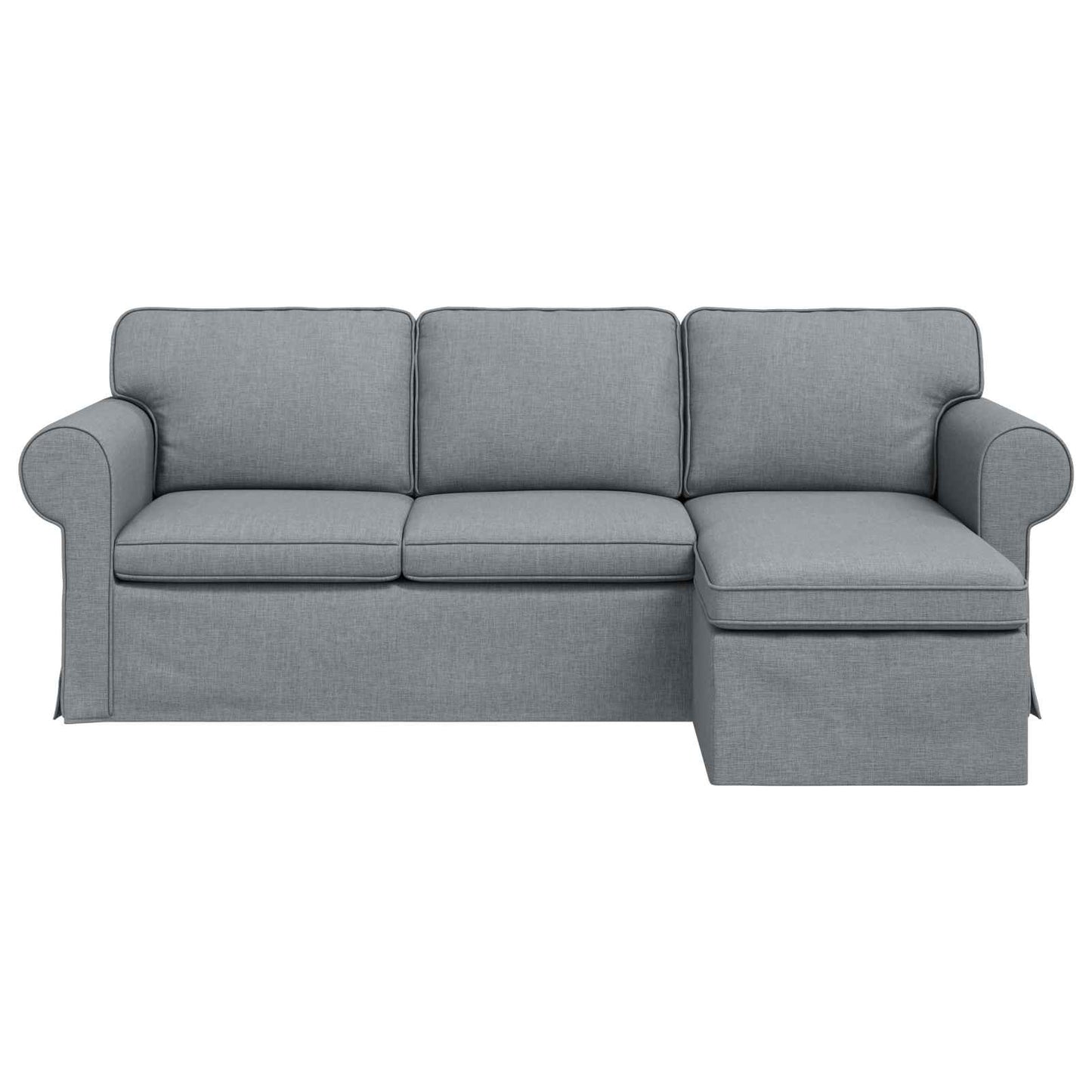 Sofa Hellgrau 215 x 138 x 80 cm Stoff