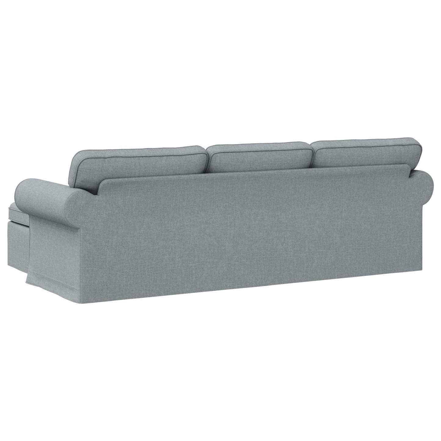 Sofa Hellgrau 215 x 138 x 80 cm Stoff