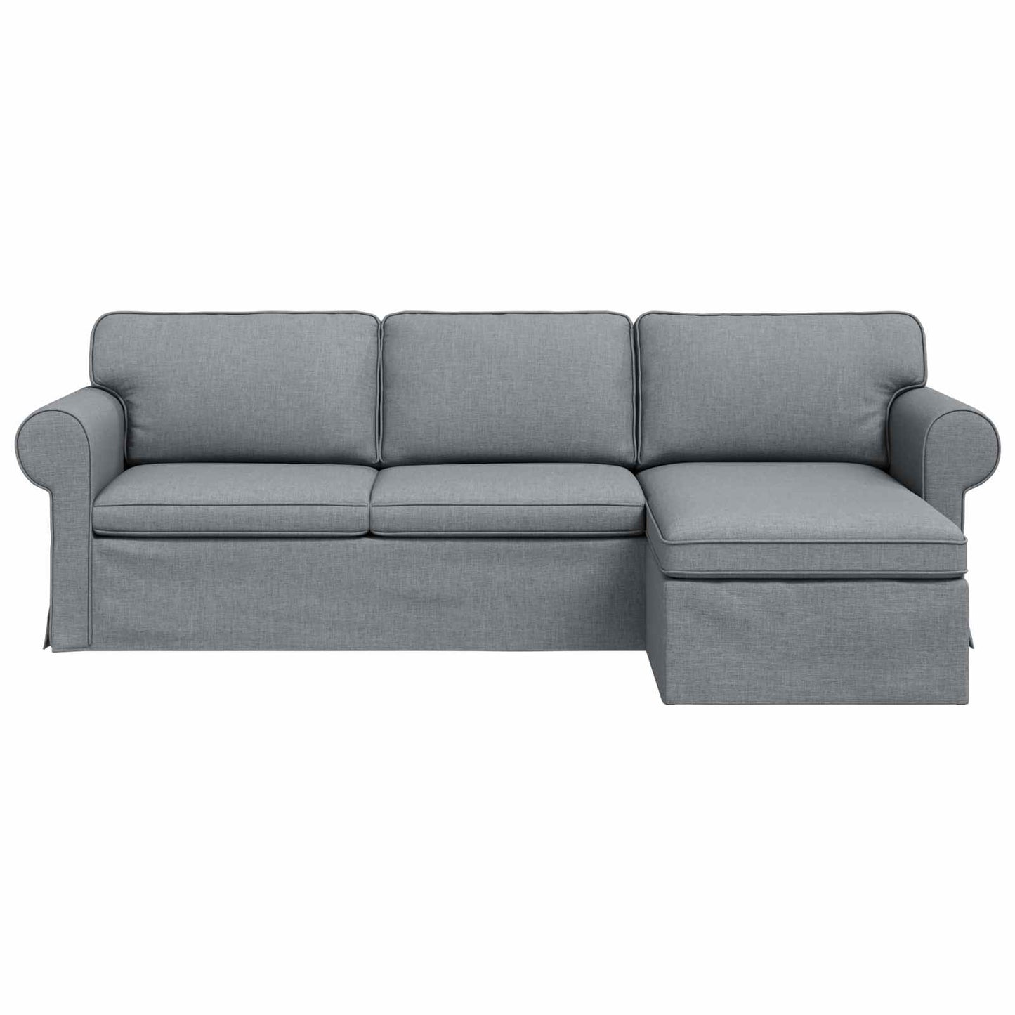 Sofa Hellgrau 215 x 138 x 80 cm Stoff