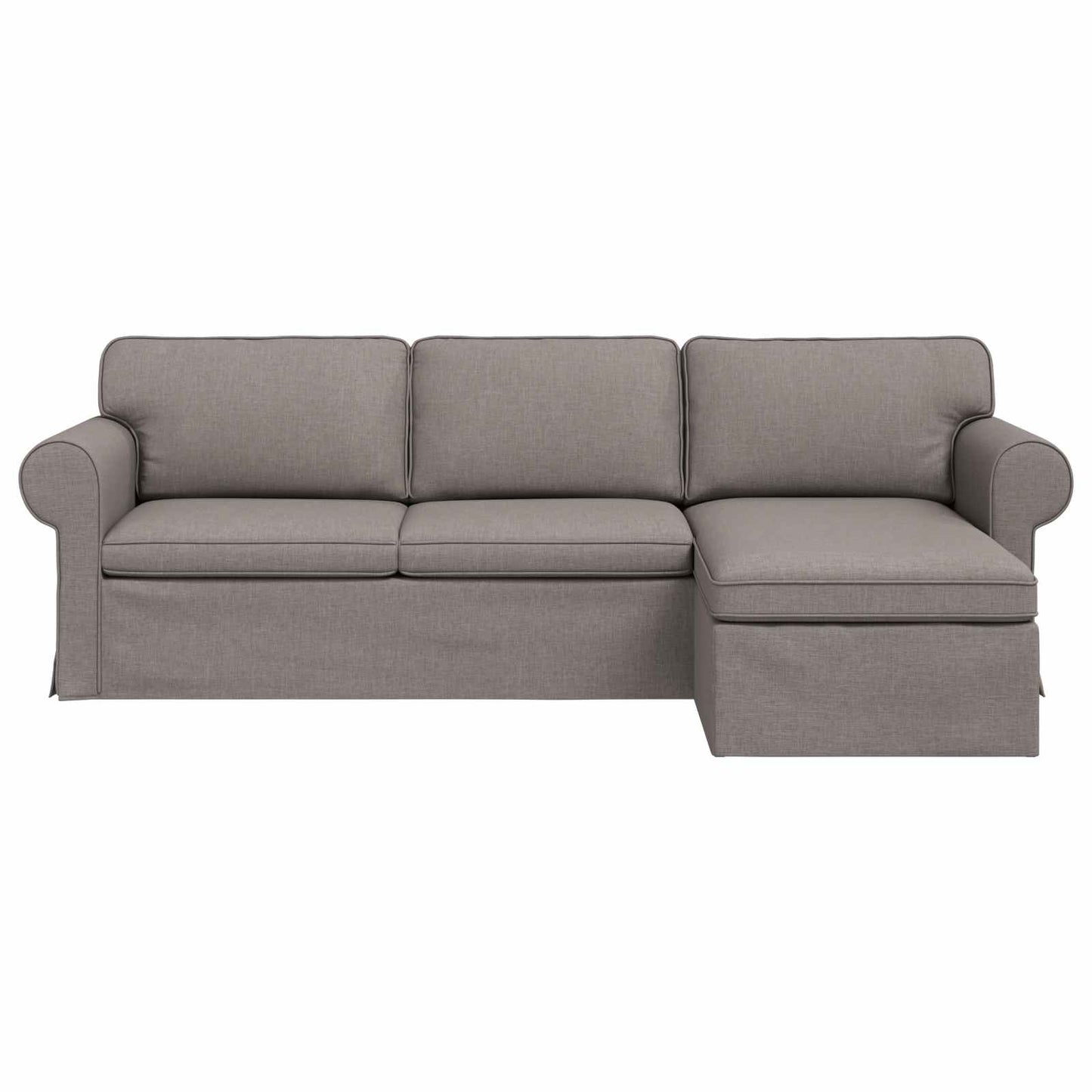 Sofa Taupe 215 x 138 x 80 cm Stoff