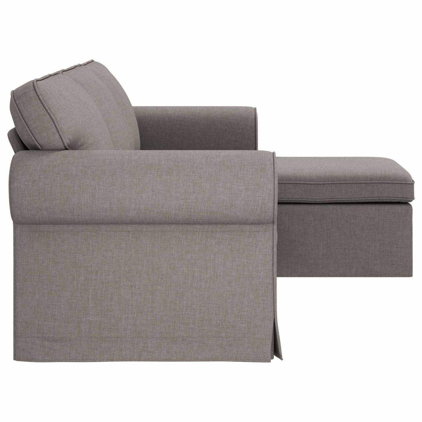 Sofa Taupe 215 x 138 x 80 cm Stoff