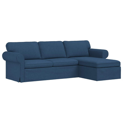 Sofa Blau 215 x 138 x 80 cm Stoff