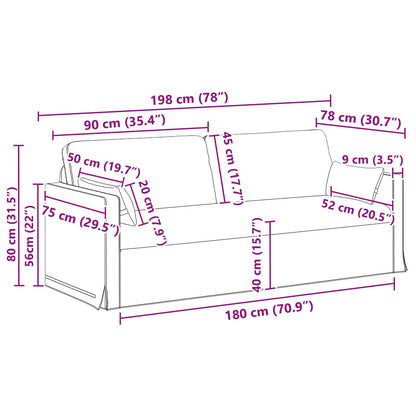 Sofa Dunkelgrün 158 x 78 x 80 cm Stoff