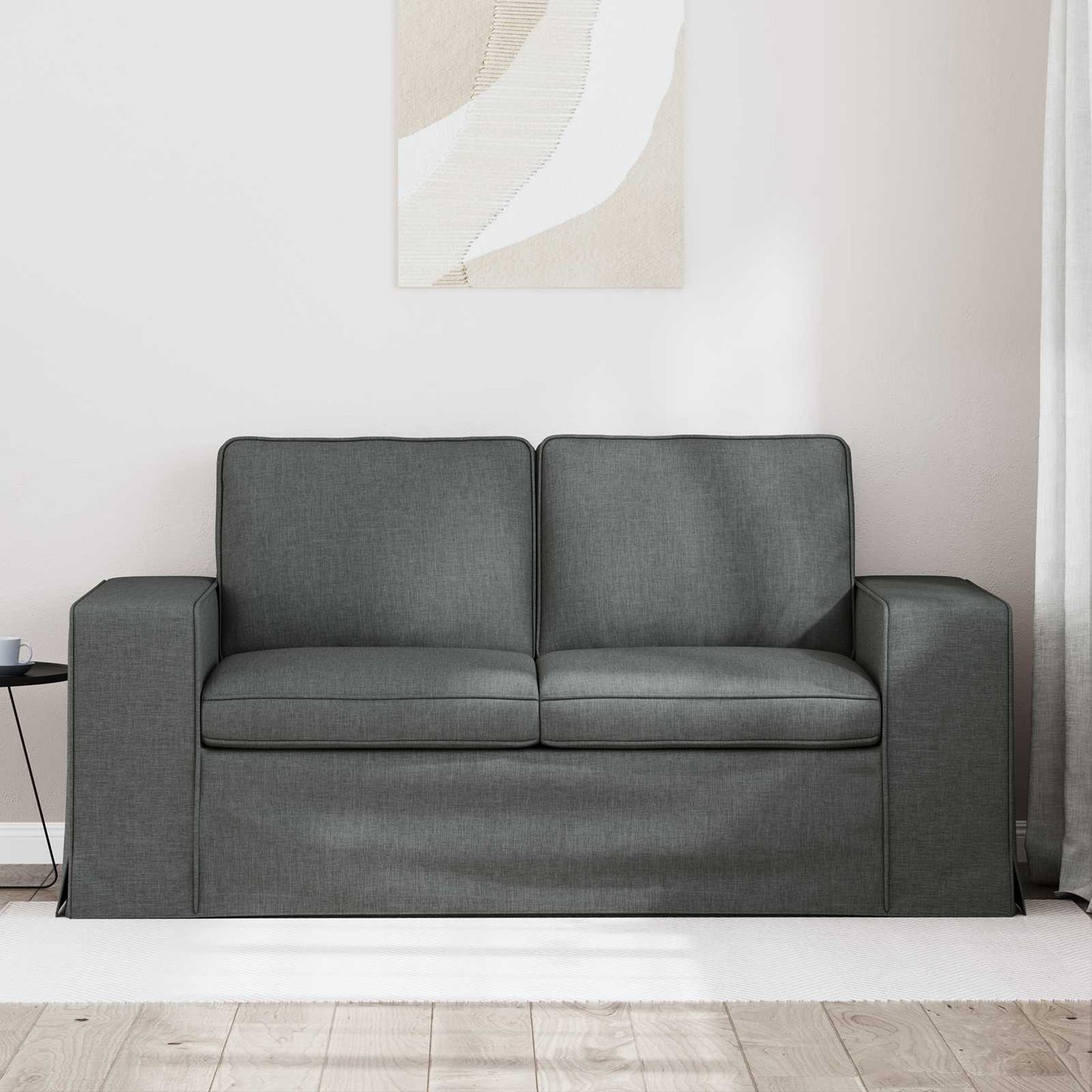 Sofa Dunkelgrau 162 x 80 x 82 cm Stoff