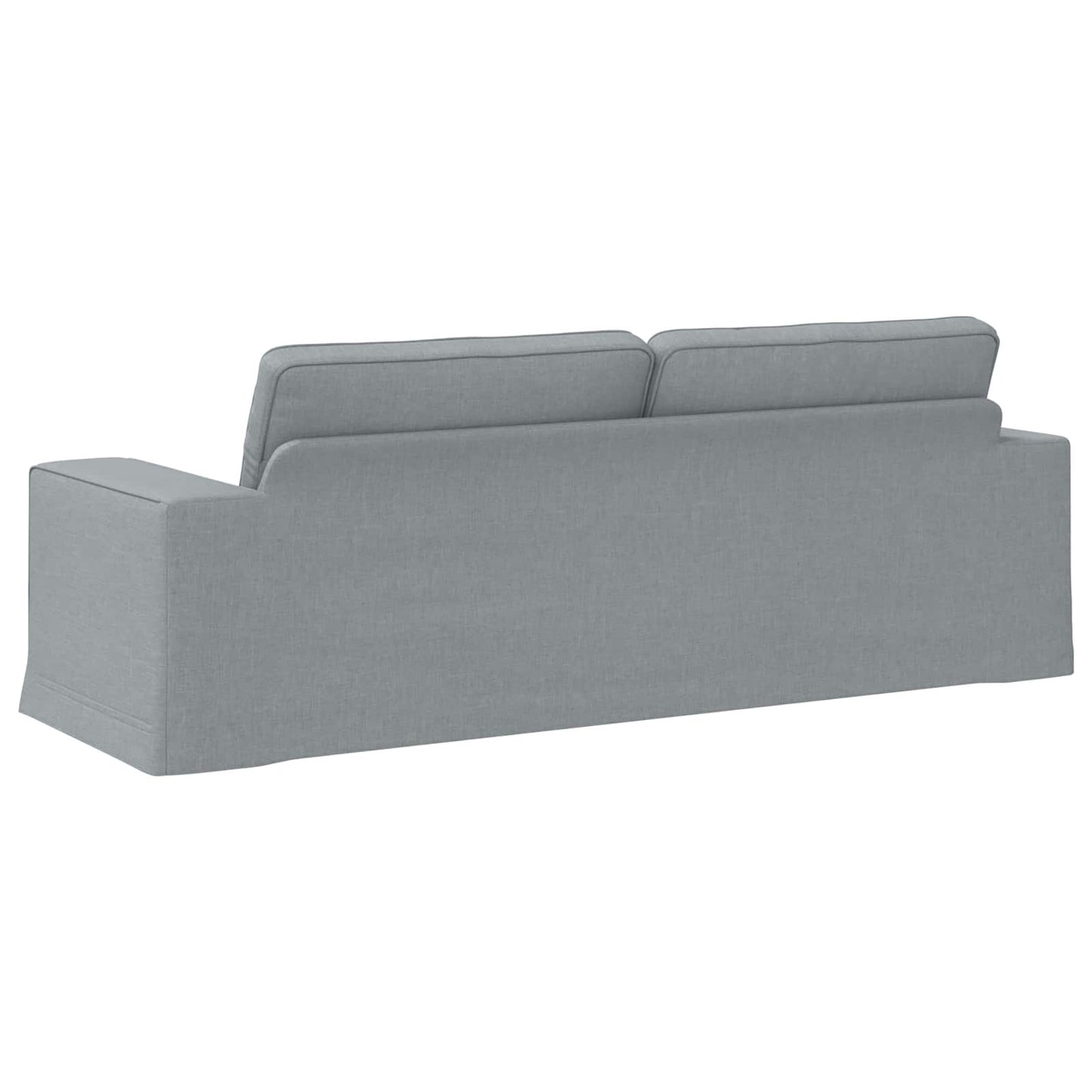 Sofa Hellgrau 222 x 80 x 82 cm Stoff