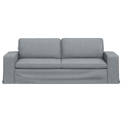 Sofa Hellgrau 222 x 80 x 82 cm Stoff