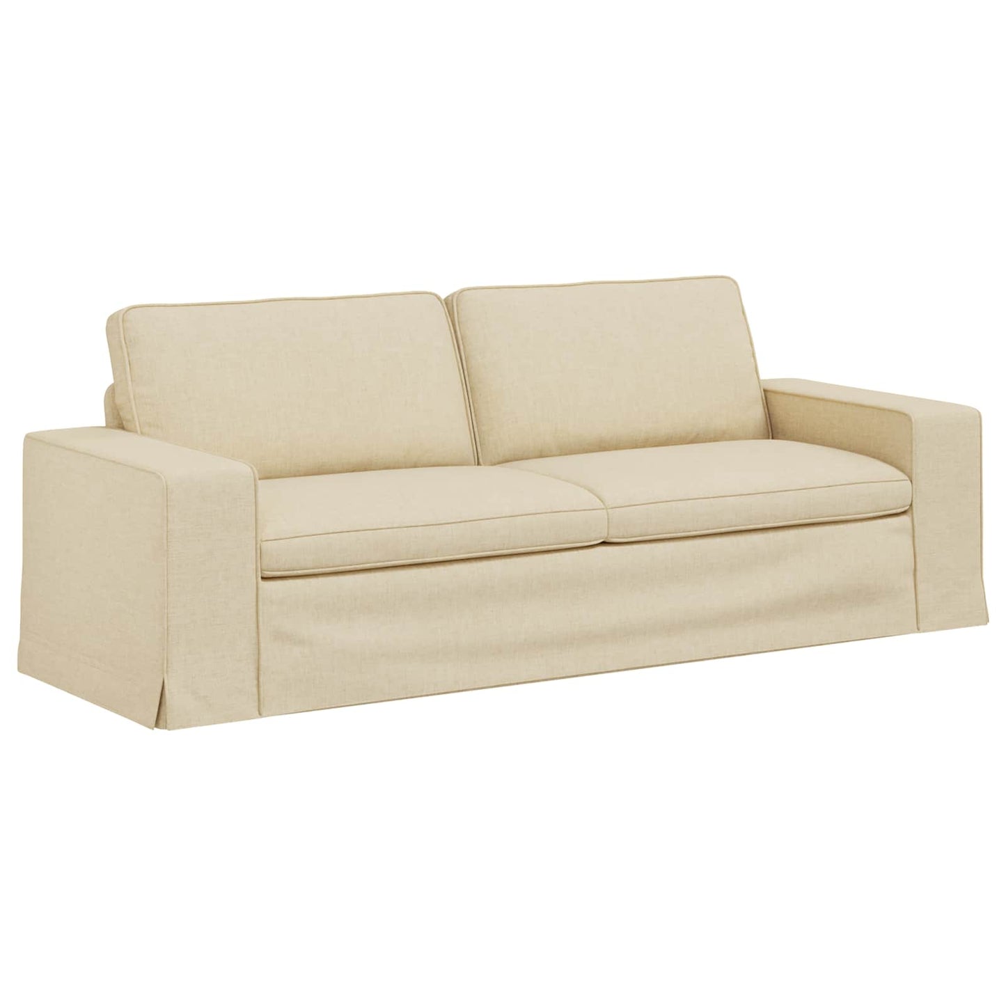 Sofa Creme 222 x 80 x 82 cm Stoff