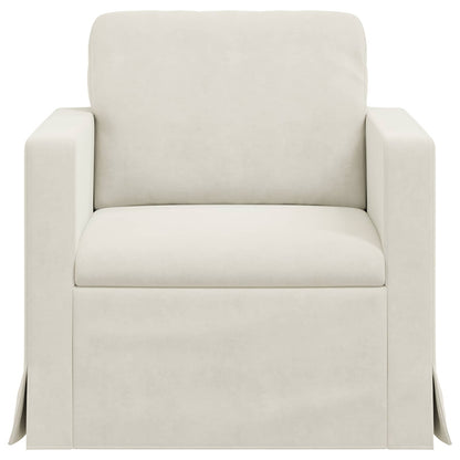 Sofa Creme 78 x 78 x 80 cm Samt