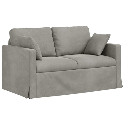 Sofa Hellgrau 138 x 78 x 80 cm Samt
