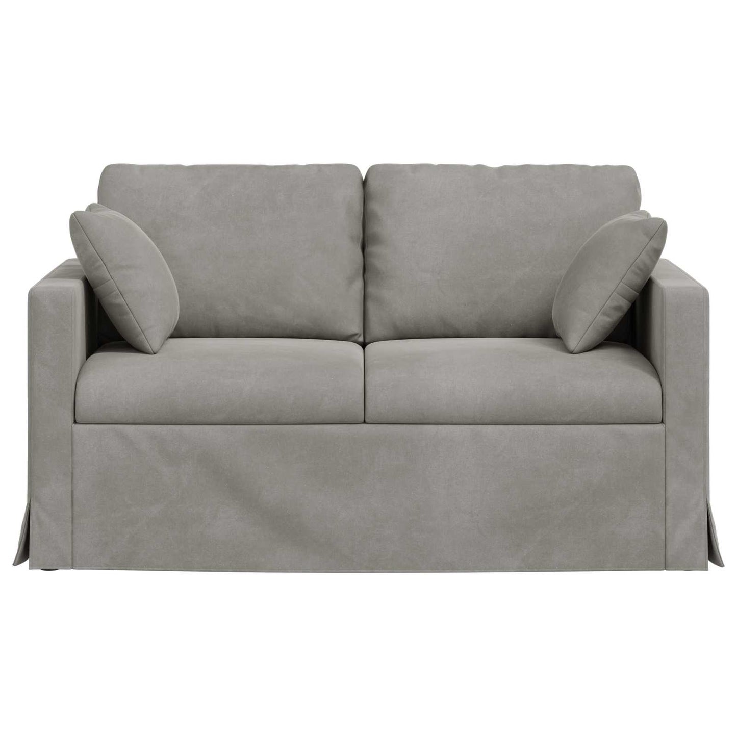 Sofa Hellgrau 138 x 78 x 80 cm Samt