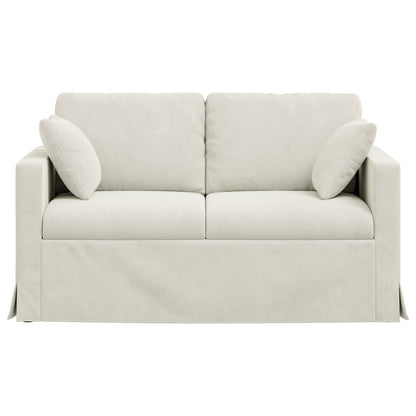 Sofa Creme 138 x 78 x 80 cm Samt