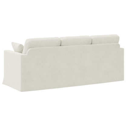 Sofa Creme 198 x 78 x 80 cm Samt