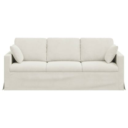 Sofa Creme 198 x 78 x 80 cm Samt