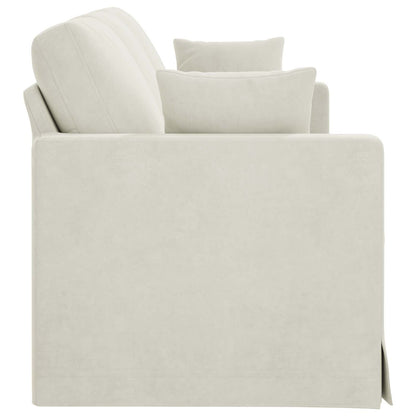 Sofa Creme 198 x 78 x 80 cm Samt