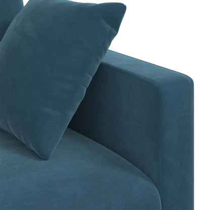 Sofa Blau 198 x 78 x 80 cm Samt