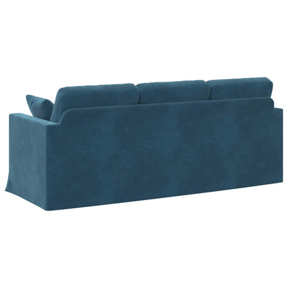 Sofa Blau 198 x 78 x 80 cm Samt