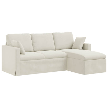 Sofa Creme 198 x 134 x 80 cm Samt