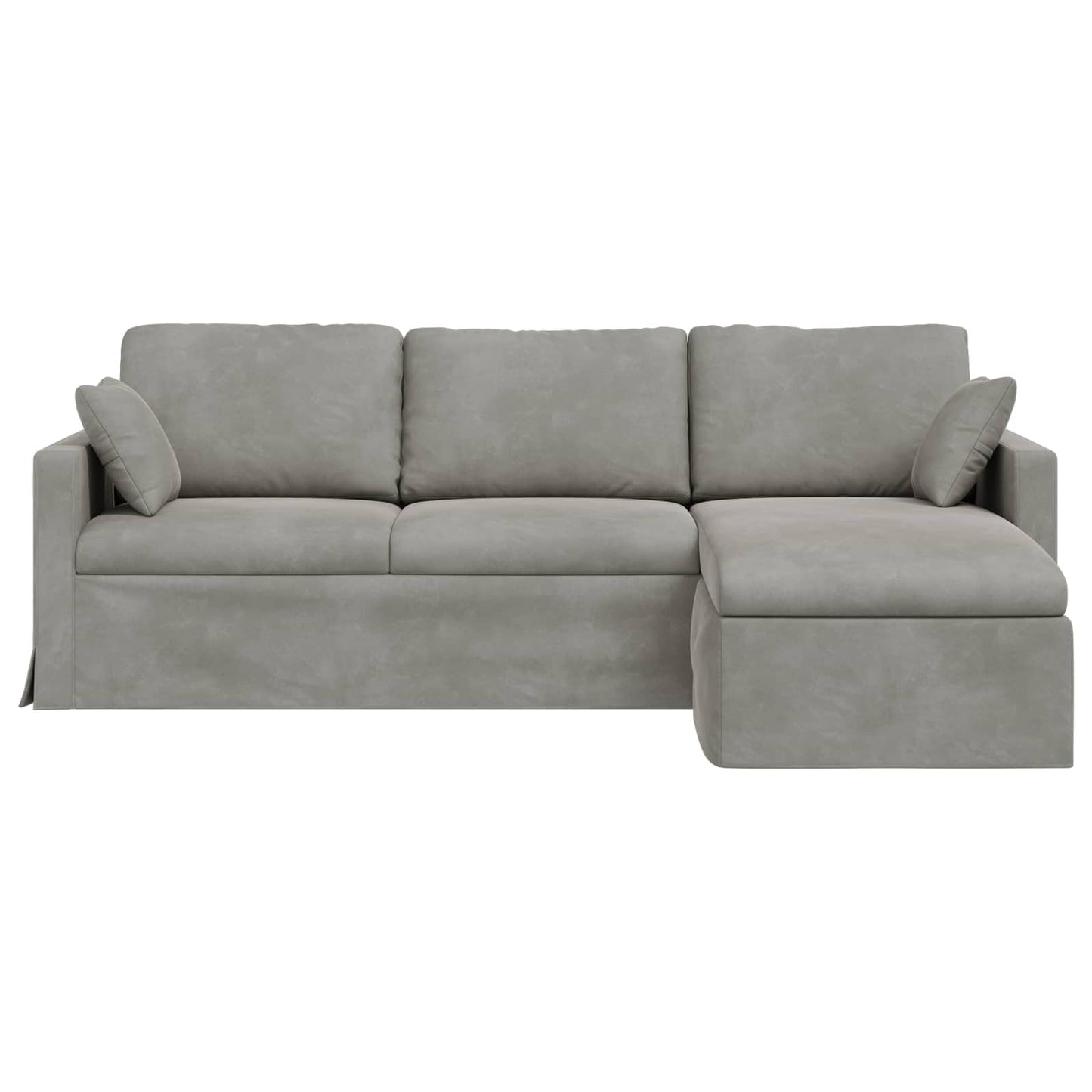 Sofa Hellgrau 198 x 134 x 80 cm Samt