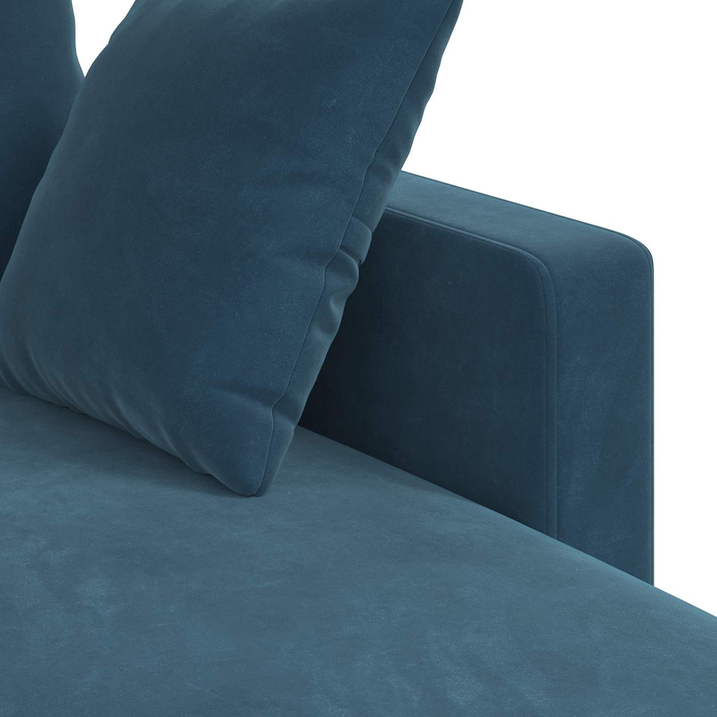 Sofa Blau 198 x 134 x 80 cm Samt