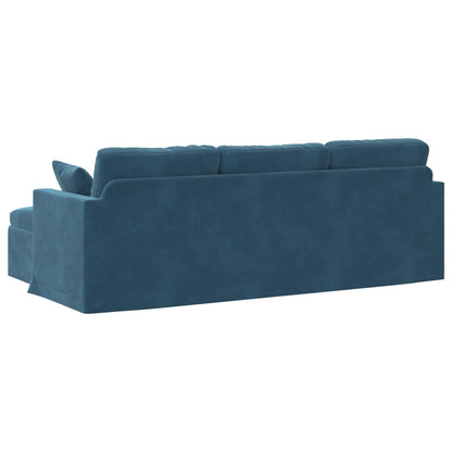 Sofa Blau 198 x 134 x 80 cm Samt