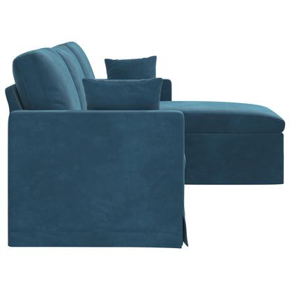 Sofa Blau 198 x 134 x 80 cm Samt