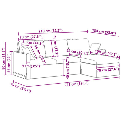 Sofa Blau 198 x 134 x 80 cm Samt