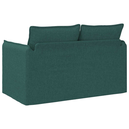 Sofa Dunkelgrün 136 x 82 x 85 cm Stoff