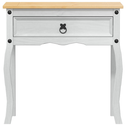 Konsolentisch Weiß 73 x 35 x 73 cm Massives Kiefernholz