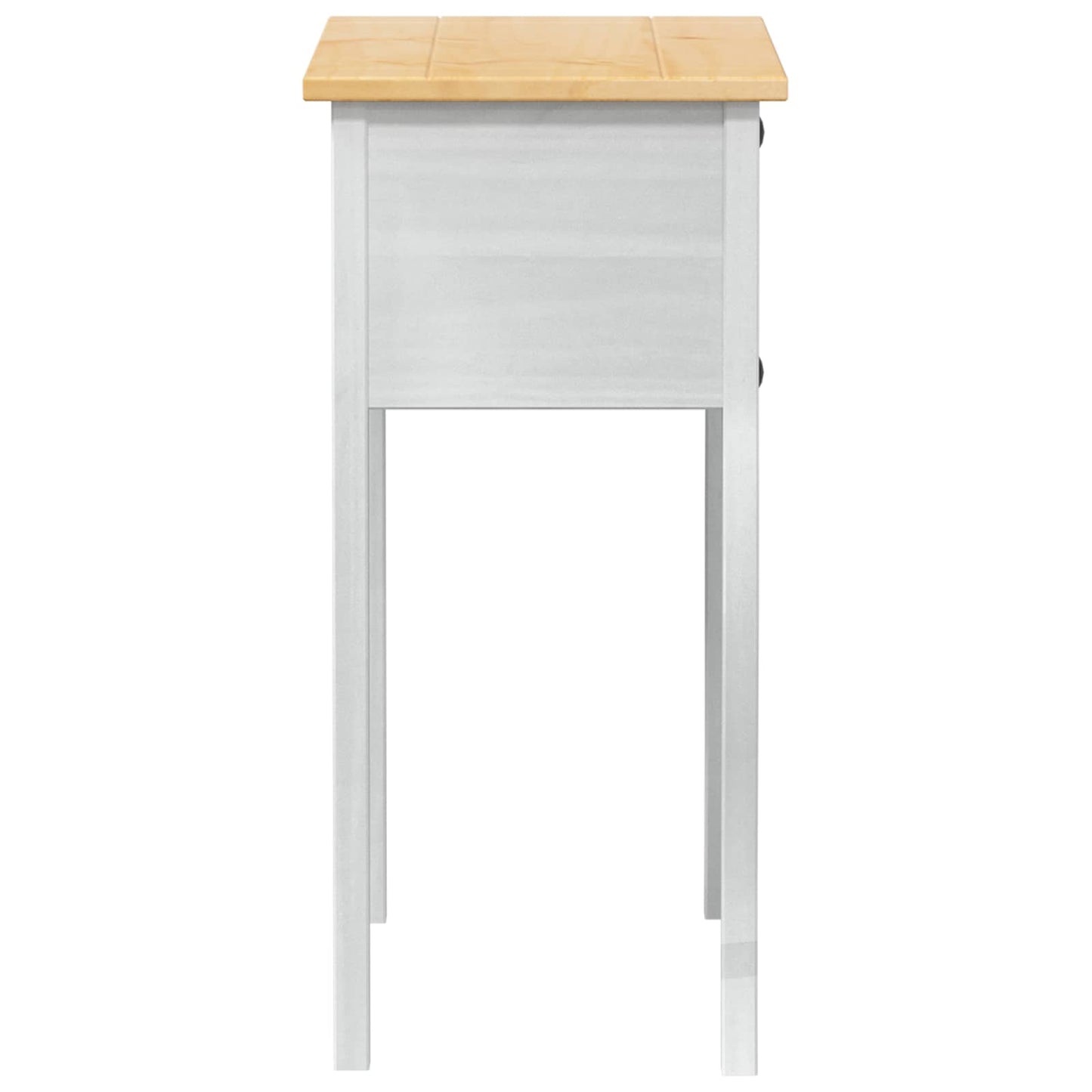 Konsolentisch Weiß 73 x 35 x 73 cm Massives Kiefernholz