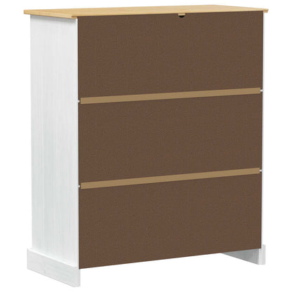 Weinschrank Weiß 97 x 45 x 114 cm Massives Kiefernholz