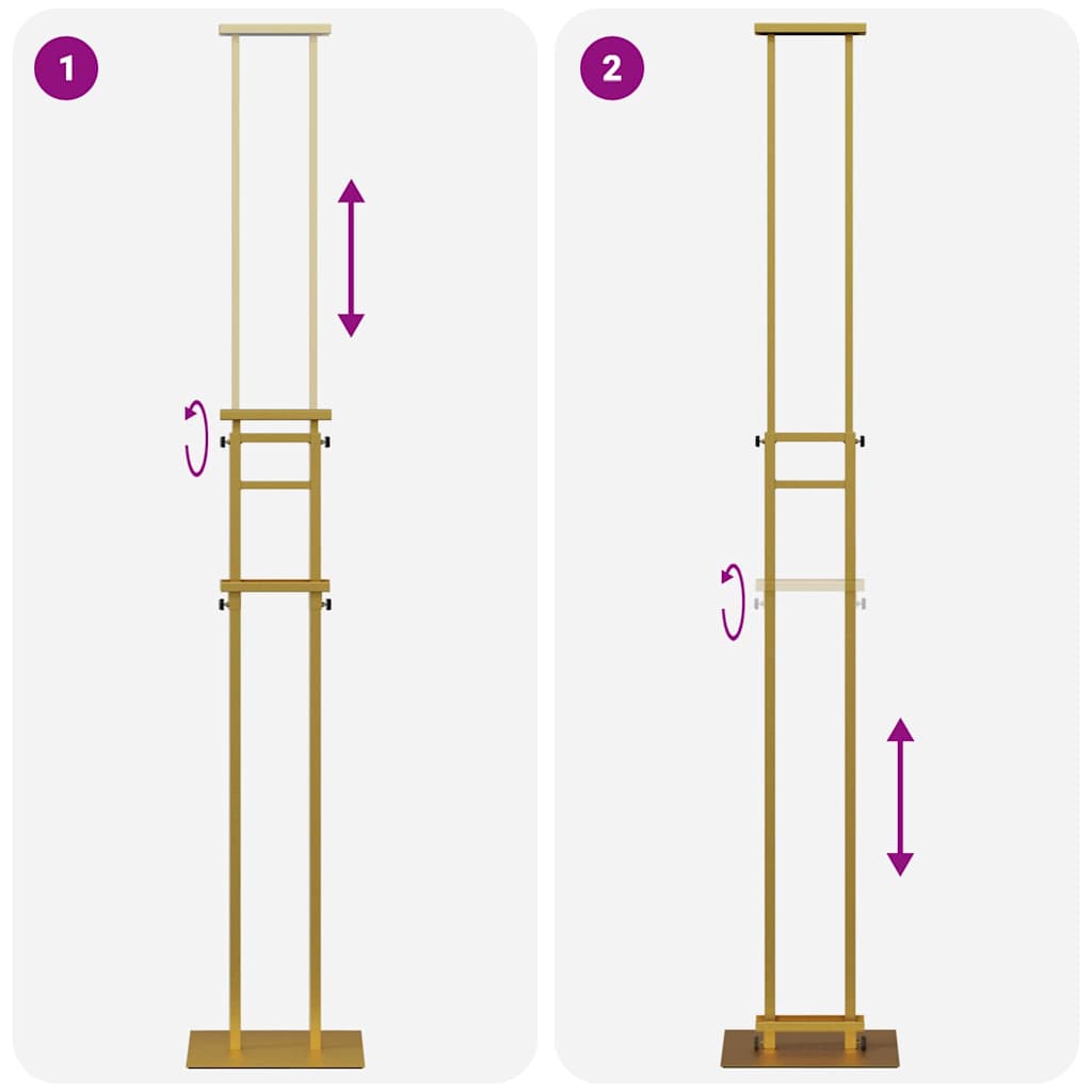Messestände Gold 30 x 23,5 x 210 cm Stahl