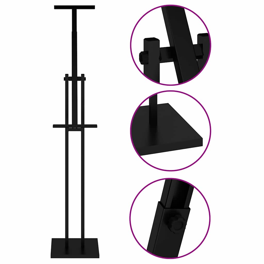 Messestände Schwarz 26,5 x 26,5 x 150 cm Stahl